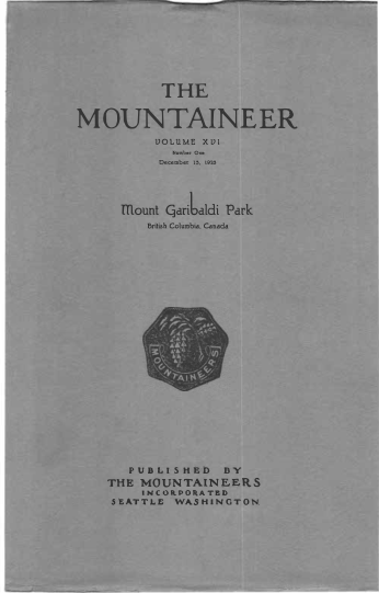 The Mountaineer 1923 cover